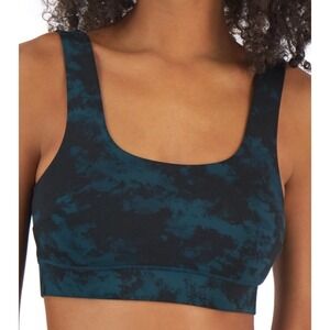 Jenni Sport Bra Womens‎ S Green Black Tie Dye  Square-Neck Bralette  Hybrid